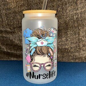 Nurse glass tumbler